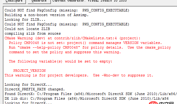 c++ - 在window下配置opengl的assimp数据库，使用cmake编译assimp时总是显示无法找到zlib，该怎么办？