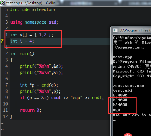 c++ - “一个指针指向某对象，同时另一个指针指向另外对象的下一地址，两个指针可能相等”是怎么回事？