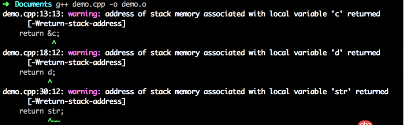 C++ 函数中返回局部指针地址的问题