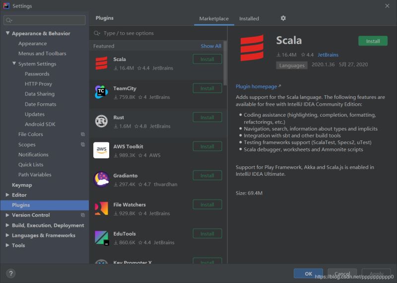 IDEA2020 1.1中Plugins加载不出来的问题及解决方法