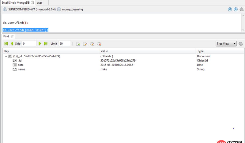 mongodb find 查询报错