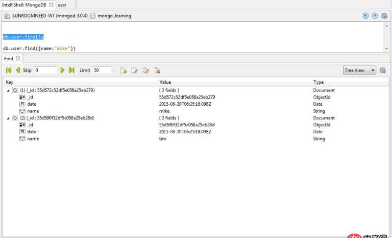 mongodb find 查询报错