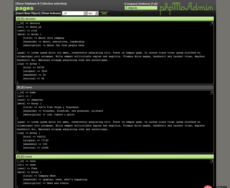 nosql - MongoDB 有图形化的日志工具和客户端推荐吗