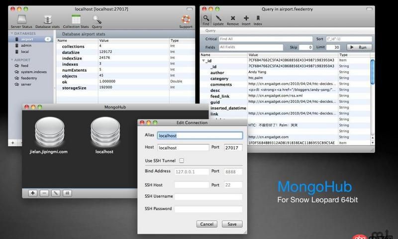 nosql - MongoDB 有图形化的日志工具和客户端推荐吗