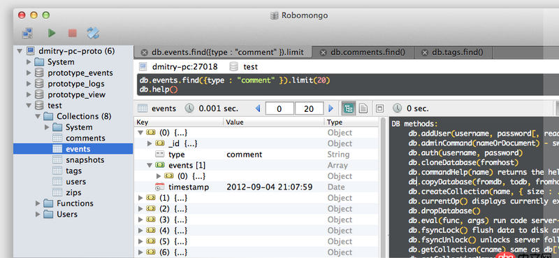 nosql - MongoDB 有图形化的日志工具和客户端推荐吗
