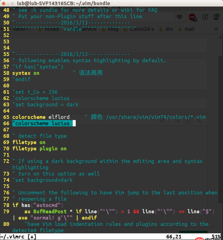 vim 颜色配置无效,且全是白色