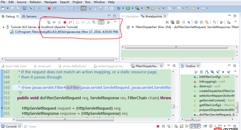 Eclipse调试界面中的按钮不能使用，请教该如何解决？
