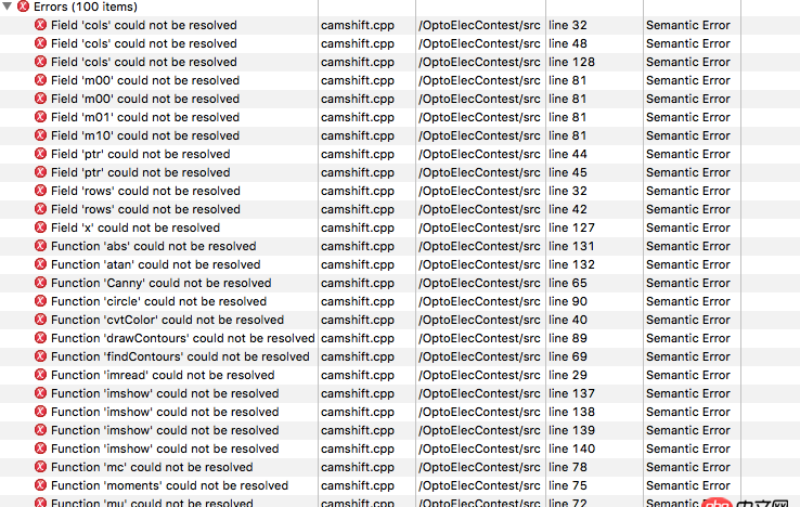 macos - eclipse 下编译opencv不能识别一些关键字是怎么回事？