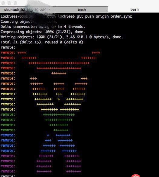 git push 出现一个 彩色的x？
