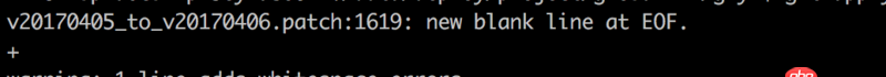 运维 - git apply patch 后提示adds whitespace errors是什么原因？