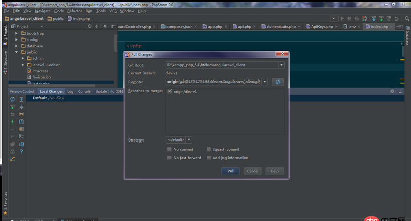 phpstrom - git push 失败