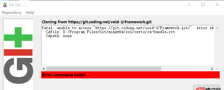 git - 替自己回答error CAfile: ssl/certs/ca-bundle.crt CApath: none