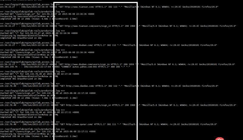 gitlab后台在不停地访问很多网站