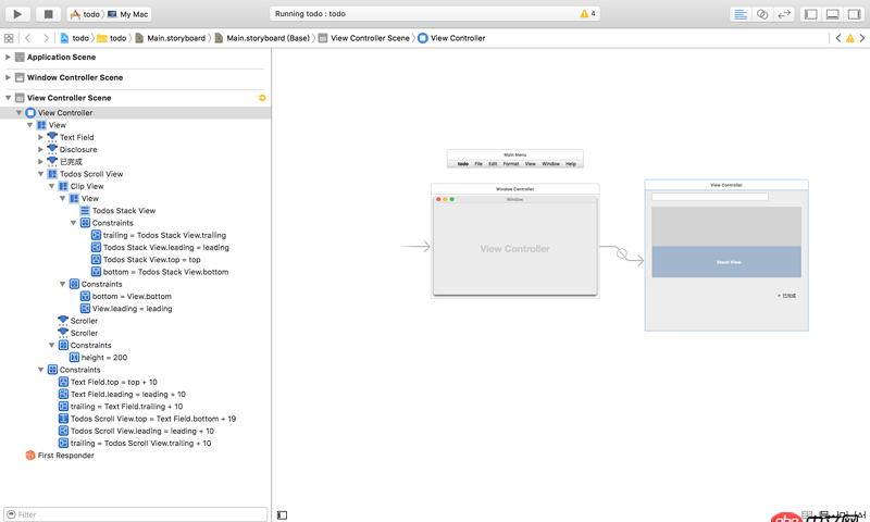 objective-c - osx桌面程序开发,cocoa,NSScrllView包含NSStackView的问题