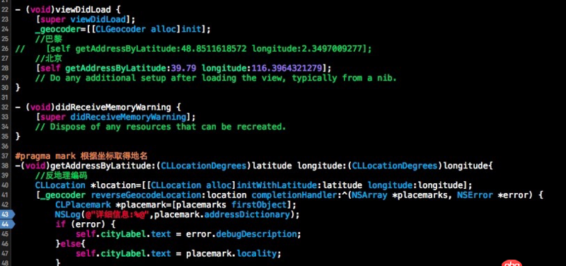 objective-c - IOS 外国的经纬度 反地理编码 报错