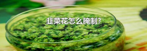 韭菜花怎么腌制?