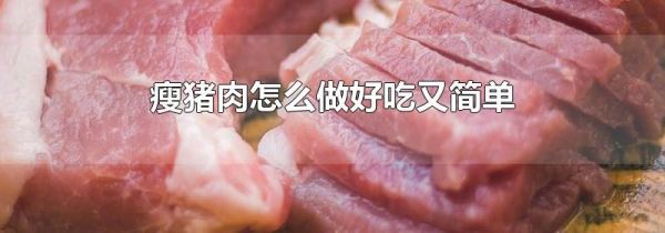 瘦猪肉怎么做好吃又简单