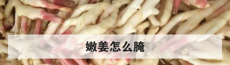 嫩姜怎么腌