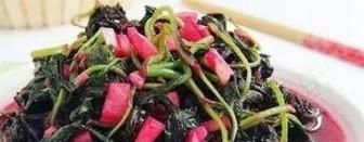 清炒红叶菜的做法