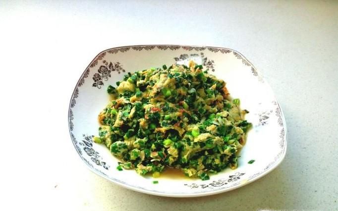 虾酱韭菜塌鸡蛋的做法