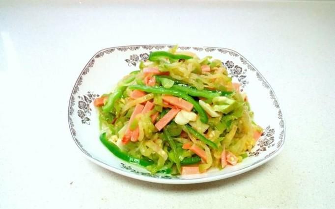 火腿肠炒茄子的家常做法