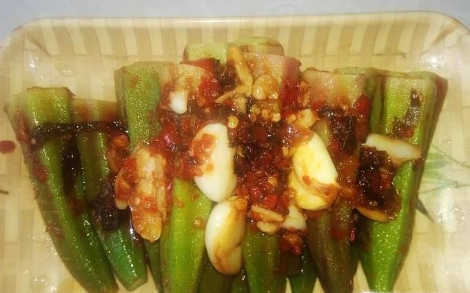 酸辣秋葵的做法