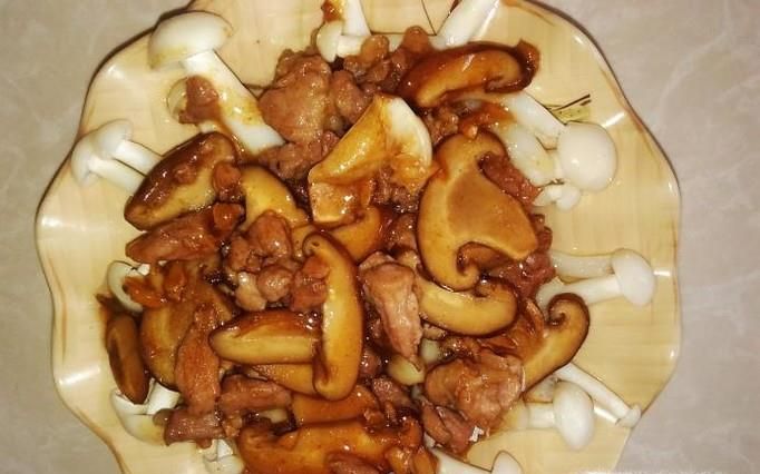 双菇肉末的做法