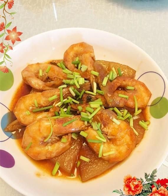 海虾烧冬瓜的家常做法