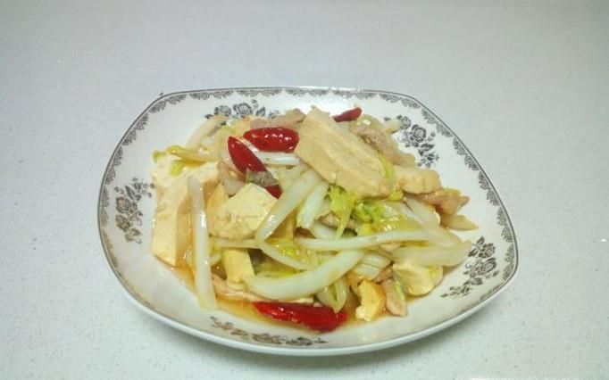 大白菜炒豆腐的家常做法
