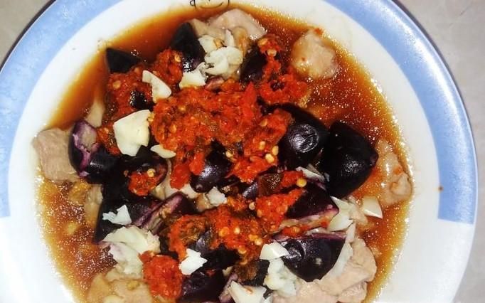 榄角蒸瘦肉的做法