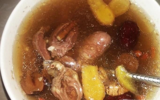 糯米酿炖鸭心的做法