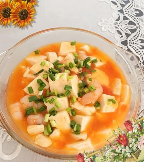 番茄虾仁豆腐羹的家常做法