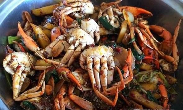 葱油炒青蟹的简单做法