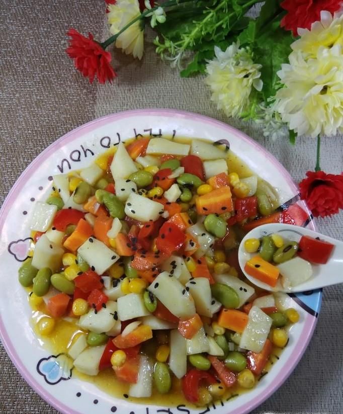 怎样做美味的五彩山药？