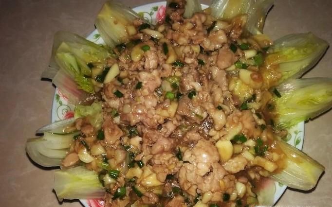 蒸娃娃菜肉末的家常做法