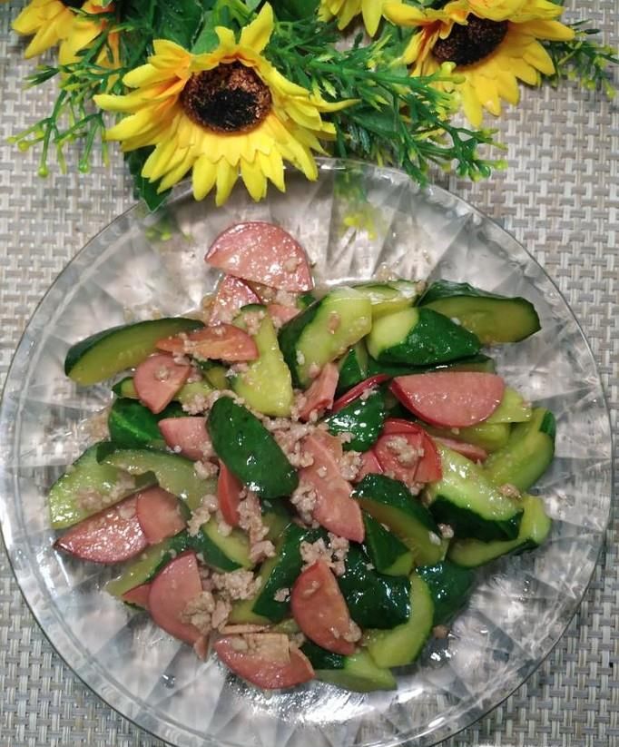 怎样做美味的黄瓜香肠炒肉末？