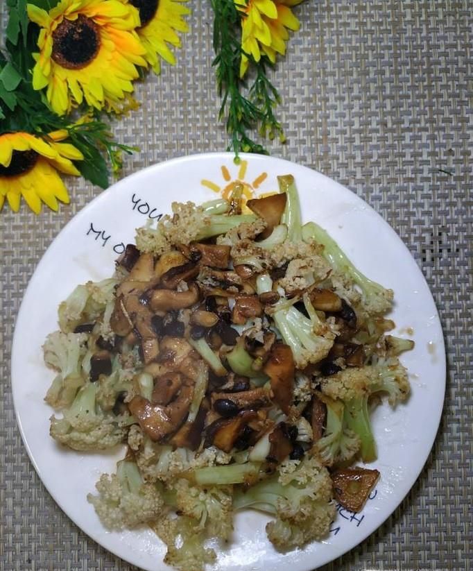 怎样做美味的豆豉香菇炒花菜?