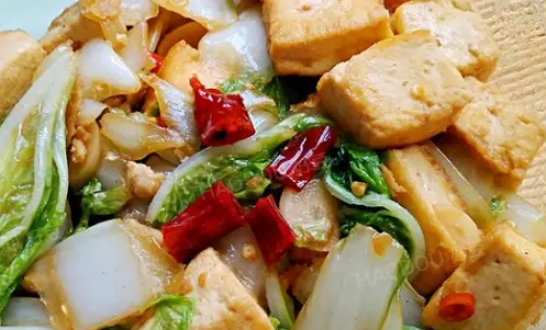 白菜炒豆腐怎么炒好吃