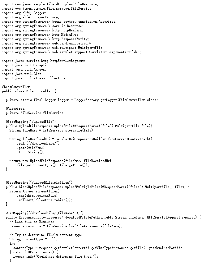 Spring Boot 文件上传与下载的示例代码