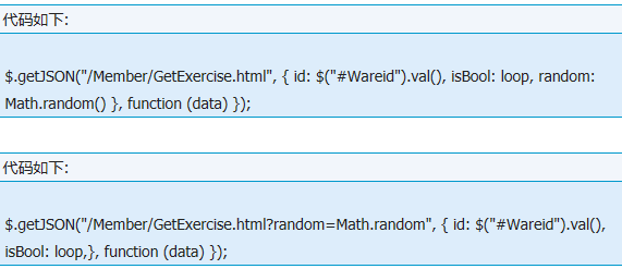 ie下jquery.getJSON的缓存问题的处理方法