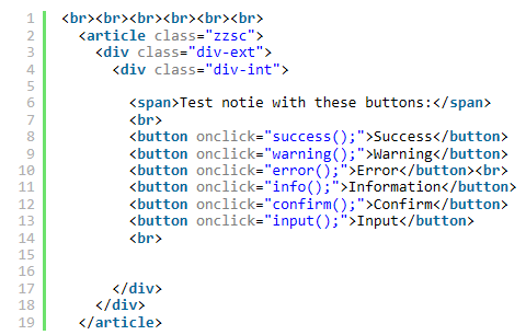 纯JavaScript基于notie.js插件实现消息提示特效