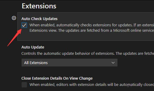 VSCode设置自动检查更新方法介绍