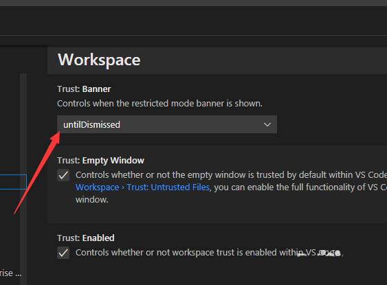 VisualStudioCode中的横幅总是显示如何设置