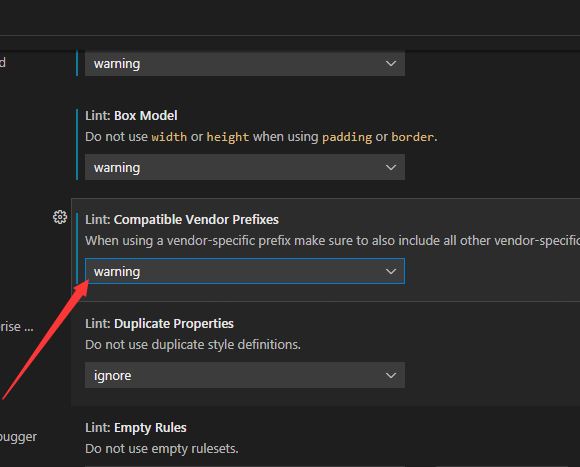 VisualStudioCode如何设置前缀警告
