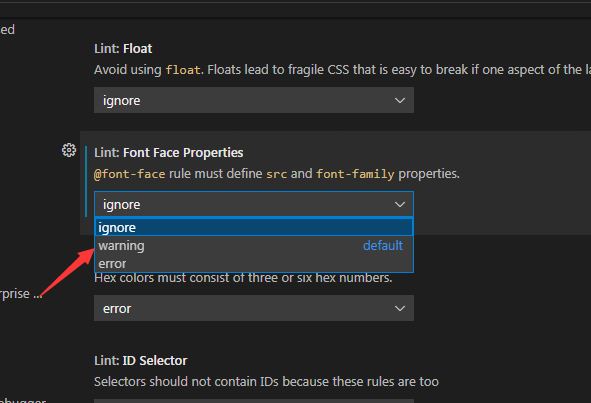 VisualStudioCode怎么设置lint属性进行警告