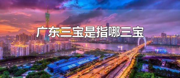 广东三宝是指哪三宝 广东特产有哪些