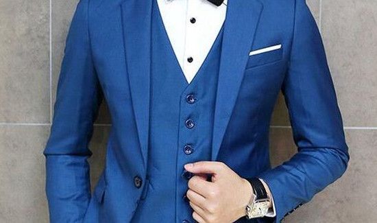 结婚西装可以穿蓝色吗