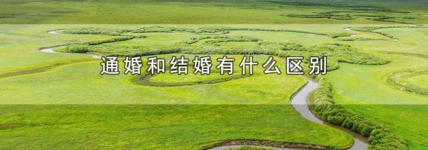 通婚和结婚有什么区别