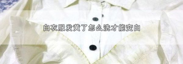 白衣服发黄了怎么洗才能变白