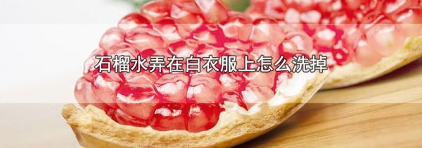 石榴水弄在白衣服上怎么洗掉